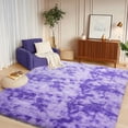 thumbnail image 4 of SARAG Fluffy Rug for Living Room,4x6 Tie-Dye Purple Modern Minimalist Home Decor Carpet for Bedroom Childrens Room Nursery, 4 of 8