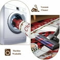 thumbnail image 4 of Red Gnomes Christmas Kitchen Runner Rug 2x6 Washable Runners for Hallway Non Slip Xmas Snowflake Red Black Plaid Large Area Rug Indoor Floor Carpet for Bathroom Laundry Entryway Bedroom Living Room, 4 of 8