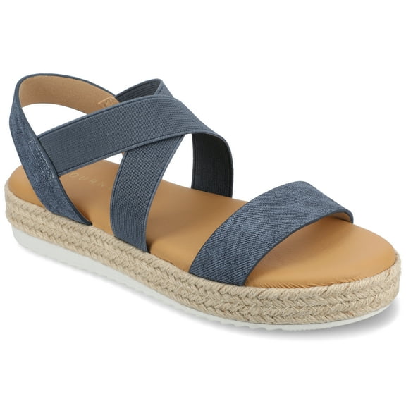 Journee Womens Caroline Strappy Espadrille Sandals