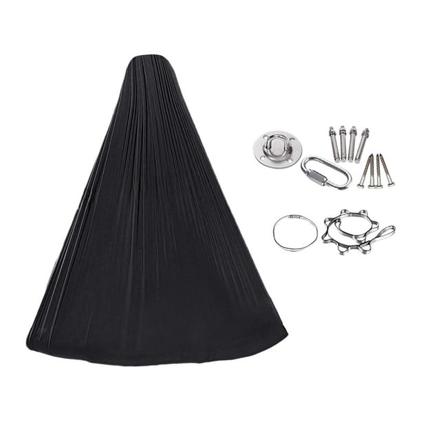 Hamaca columpio para niños, silla columpio antivuelco para balcón, patio interior y exterior Negro