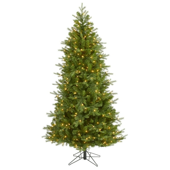 Nearly Natural 7ft. Vienna Fir Artificial Christmas Tree with 450 Warm White Lights and 1153 Bendable Branches