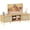 Natural, variant on Amadwell Rattan TV Stand for 60" TVs, Adjustable Shelf, Natural Living Room Entertainment Center