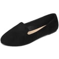 thumbnail image 1 of BLISSFUL STEP Ballerines à Enfiler à Bout Rond pour Femmes Noir US 11, 1 of 5