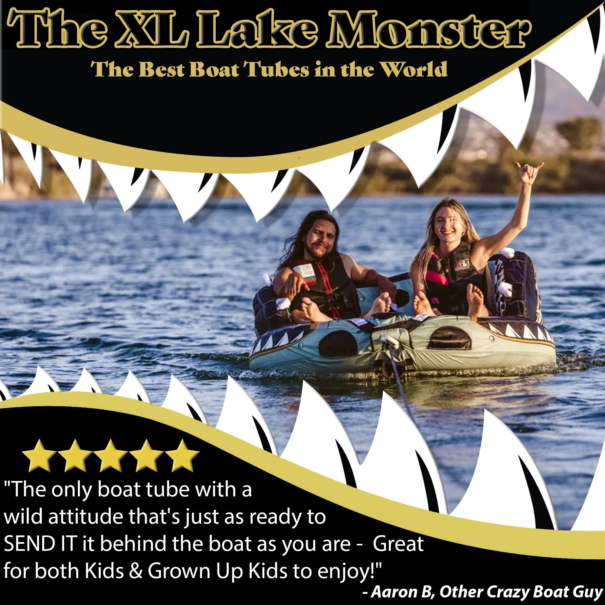 The XL Lake Monster - Towable Boat Tube - 3