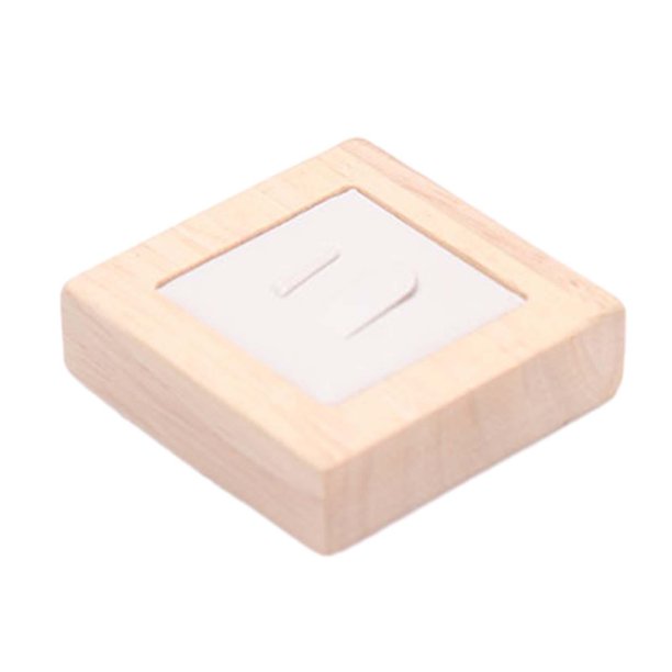 Expositor de anillos, soporte de moda, soporte de madera para anillos, estante de almacenamiento para anillos Blanco