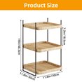 thumbnail image 4 of Fairy Kitchen Countertop Organizer, 3-Tier Wood and Metal Shelf, 11.8"x11.8"x19" for Home & Office, 4 of 8