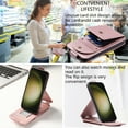 thumbnail image 3 of Allytech Wallet Case for iPhone 13 with Hand Strap & Shoulder Strap, Flip Premium PU Leather Case with Credit Card Slots, Kickstand Magnetic Closure Shockproof Protective Case, Rosegold, 3 of 7