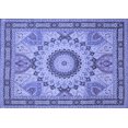 thumbnail image 1 of Ahgly Company Machine Washable Indoor Rectangle Medallion Blue Traditional Area Rugs, 3' x 5', 1 of 4