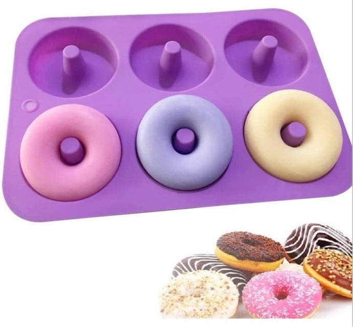 BPA Free Food-Grade Non-Stick Doughnuts Cake Chocolate Cookies Making Pan with 6 Cavity and Dishwasher Oven Microwave Freezer Safe Silicone Donut Baking Mold BPA Free Food-Grade Non-Stick Doughnuts Cake Chocolate Cookies Making Pan with 6 Cavity and Dishwasher Oven Microwave Freezer Safe Silicone Donut Baking Mold