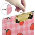 thumbnail image 4 of FMSHPON Strawberry Pink Plaid Cute Clipboard Hardboard Wood Nursing Clip Board and Pull for Standard A4 Letter 13x9 inches, 4 of 5