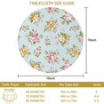 thumbnail image 3 of Pioneer Flower Floral Print Pattern Round Tablecloth 60 X 60 Inch, Wrinkle Resistant Wipeable Table Cloth for Kitchen Dining Picnic Patio Party, 3 of 6