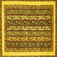 thumbnail image 1 of Ahgly Company Indoor Square Abstract Yellow Modern Area Rugs, 4' Square, 1 of 4