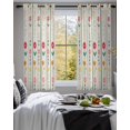 thumbnail image 3 of Spring Floral Sheer Curtains 39 Inch Length 2 Panels Set for Living Room/Bedroom, Colorful Summer Flowers Vintage Botanical Kitchen Curtains Grommet Semi-Sheer Curtains Window Treatments 27.5"x39"x2, 3 of 7