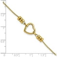 thumbnail image 4 of 14K Yellow Gold Polished Heart & Bead w/.75 in ext. Bracelet - 7.75"- Made In Italy, 4 of 6