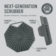 Sud Scrub® Silicone Body Scrubber, Exfoliating Body Scrubber for Sensitive Skin, Eco Friendly Shower Scrubber for Body, Charcoal