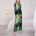 thumbnail image 3 of Honeii Red-Eyed Tree Frog-1 Print Women's Pajama Sets Long Sleeve Button Down Sleepwear Nightwear Soft Pjs Lounge Sets 2PCS-Small, 3 of 7