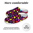 thumbnail image 6 of Lsque Colorful Hearts Pattern Womens Comfort Cotton on Scuff With Memory Foam and Anti-skid Sole Slipper-44/45, 6 of 7