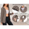 thumbnail image 4 of Rosvigor Womens Oversized Hoodies Lightweight Color Block Sweatshirts for Women Casual Hooded Shirts, 4 of 7
