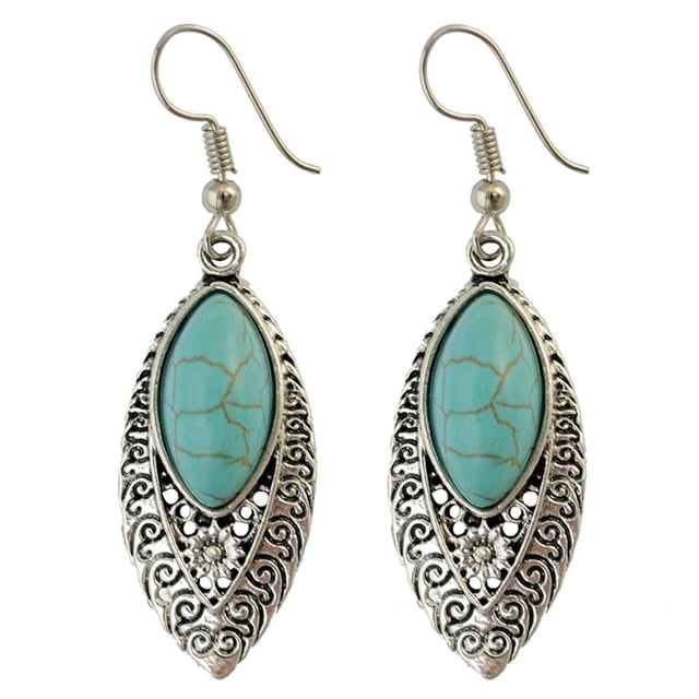 Pendientes simple turquesa con personalidad, pendientes gota, joyería para mujeres y niñas