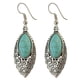thumbnail image 1 of Pendientes boho perfecl turquesa gota flor oreja boda, 1 of 5
