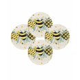 thumbnail image 7 of 13 Inch Round Placemats Set of 4, Bee Love Non Slip Heat Insulation PP Table Mats, Daisy Eucalyptus Leaves Linen Rustic Beige Washable Place Mats for Kitchen Dining Party Table Decor, 7 of 7