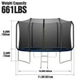 thumbnail image 7 of 10FT Trampoline with Safe Enclosure Net, Recreational Trampoline with Waterproof Jump Mat for Backyard Park Kindergarten, 7 of 7