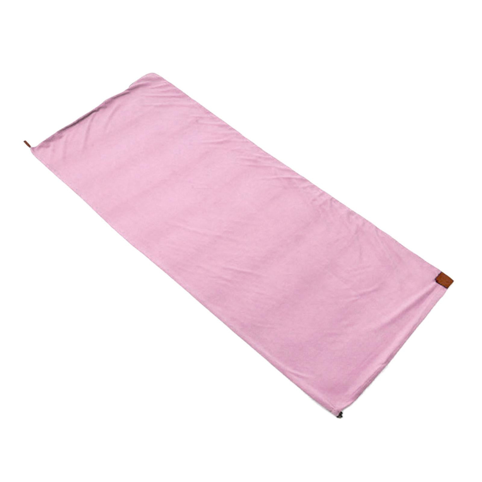 Wswqop -Fleece sleeping bag liner, thermal pillow, sleeping bag, warm emergency camping Pink