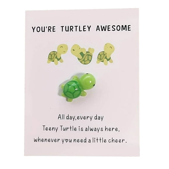 Heiheiup 1pc Turtle Gift Motivation Teacher Gift You're Gifts Cute Friendship Present With Card