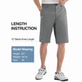 thumbnail image 6 of PULI Men’s Golf Shorts 12" Inseam Lightweight Stretch Quick-Dry Hiking Casual Dress Work Hybrid Shorts with Pockets, 6 of 7