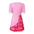 thumbnail image 4 of Pink Halloween Costumes for Women Rise of Red Cosplay Dress, Puff Sleeve Dress Outfit, Dress-Up Apparel for Anime Themed Party Events, 4 of 9