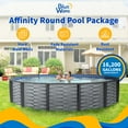 thumbnail image 2 of Blue Wave Affinity 27-ft Round 52-in Deep 7-in Top Rail Resin Above Ground Swimming Pool Package, 2 of 7