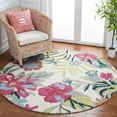 thumbnail image 2 of SAFAVIEH Jardin Jamaar Floral Wool Area Rug, Ivory/Pink, 6' x 6' Round, 2 of 8