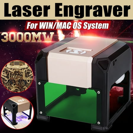 3000mW USB Laser Engraver Printer Cutter Carver Logo Engraving Cutting Machine DIY Marking Printer Logo Mini Desktop For Carving Wood Plastic Leather For WIN OS Mac