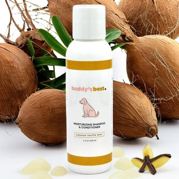 Buddy’s Best Travel-Size Dog Shampoo and Conditioner Moisturizing Shampoo, All-in-One, 4 fl oz
