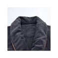 thumbnail image 3 of Men's Plus Size Flannel Bathrobe, Warmth Thickened Robe With Long Section, 3 of 5