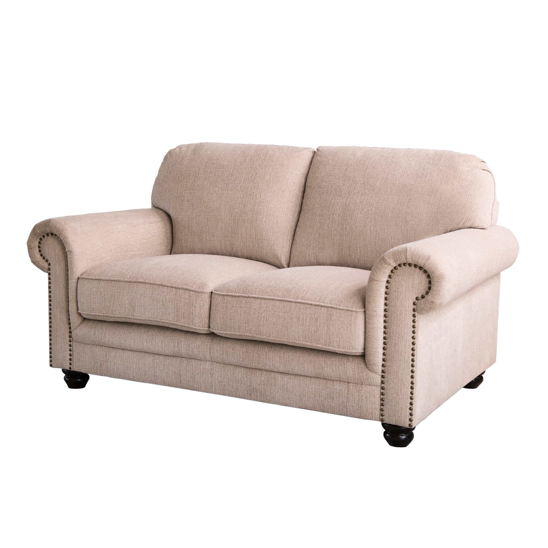 Devon & Claire Carolina Fabric Loveseat, Cream