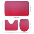 thumbnail image 3 of Shower Curtain Set 4 Piece include Shower Curtain and Rugs and Non Slip U Shaped Toilet Rugs Luxury Bathroom Decor Rose Gradient, 3 of 5