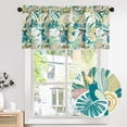 thumbnail image 5 of Rod Pocket Printed Valance for Kitchen, Green Plant Collection Nature Theme Linen Textured Small Window Drapes for Bathroom Kid''s Room, 52 x 18 Inches, 1 Panel, 5 of 6
