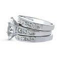thumbnail image 3 of BERRICLE Sterling Silver Solitaire Wedding Engagement Rings 1.6 Carat Marquise Cut Cubic Zirconia CZ Statement Ring Set for Women, Rhodium Plated Size 6, 3 of 18