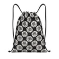thumbnail image 1 of Saiise White Sunflowers Pattern Sports Drawstring Backpack - String Swim Gym Bag with Wet Proof Pocket for Women&Men-Small, 1 of 6