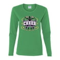 thumbnail image 2 of Wild Bobby Cheerleading All Stars Girl Sports Women Graphic Long Sleeve Tee, Kelly, Small, 2 of 5