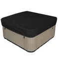 thumbnail image 1 of 10 Tailles Housse de Spa Carrée Protectrice avec Élastique Imperméable Résistante au Soleil et aux UV, Couverture de Bain de Source Chaude Extérieure, 190t Poly218*218*30cm Noir, 1 of 1