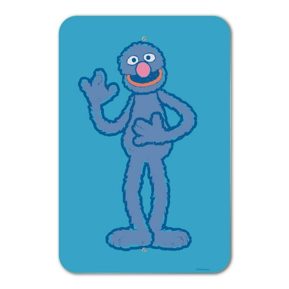 Sesame Street Grover Distressed Home Business Office Sign