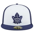 thumbnail image 2 of Men's New Era White/Blue Toronto Maple Leafs Repeat Two-Tone 59FIFTY Fitted Hat, 2 of 5