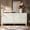 White, variant on Tina's Home Walnut Sideboard Buffet Cabinet, 4 Doors & Adjustable Shelves & Solid Wood Legs for Dining Room & Kitchen