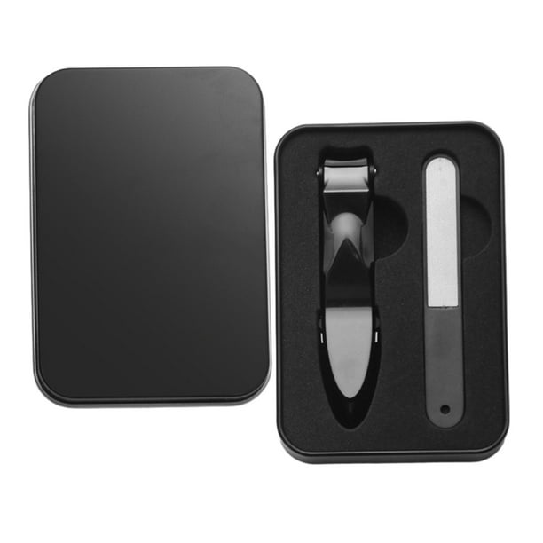 Cortaúñas, lima de uñas, juego de recortes, cuidado personal, regalos, cortaúñas portátiles para los pies, 2 L Negro