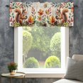 thumbnail image 4 of Colorful Squirrel Farmhouse Short Window Curtain Valances, Botanical Berry Pine Cones Rustic Rod Pocket Kitchen Valances for Living Room Bedroom Bathroom Cafe 54" x 18", 4 of 8