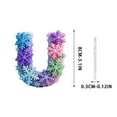 thumbnail image 2 of U Snowflake Series 2D Acrylic Backpack Car Pendant Decoration Ornament Alphabet Design U, 2 of 5