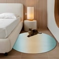 thumbnail image 2 of Round Rug 4Ft Washable Non-Slip, Teal Ombre Circle Area Rugs for Living Room Bedroom, Modern Yellow Gradient Farmhouse Art Indoor Floor Mats Carpet Runner for Home Decor Aesthetic, 2 of 8