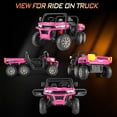 thumbnail image 6 of VIBESPARK 24V 2-Seater Ride on Toys with Remote Control, 6 Wheeler Ride on UTV, 4WD Electric Dump Truck, Motorized Riding Toys w/ Bluetooth, MP3, Music, Battery Display, Suspension, Shovel, 5MPH, 6 of 12